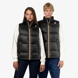 K-Way Le Vrai 3.0 Rouland Heavy Warm Black Puffer Vest (XL in black)